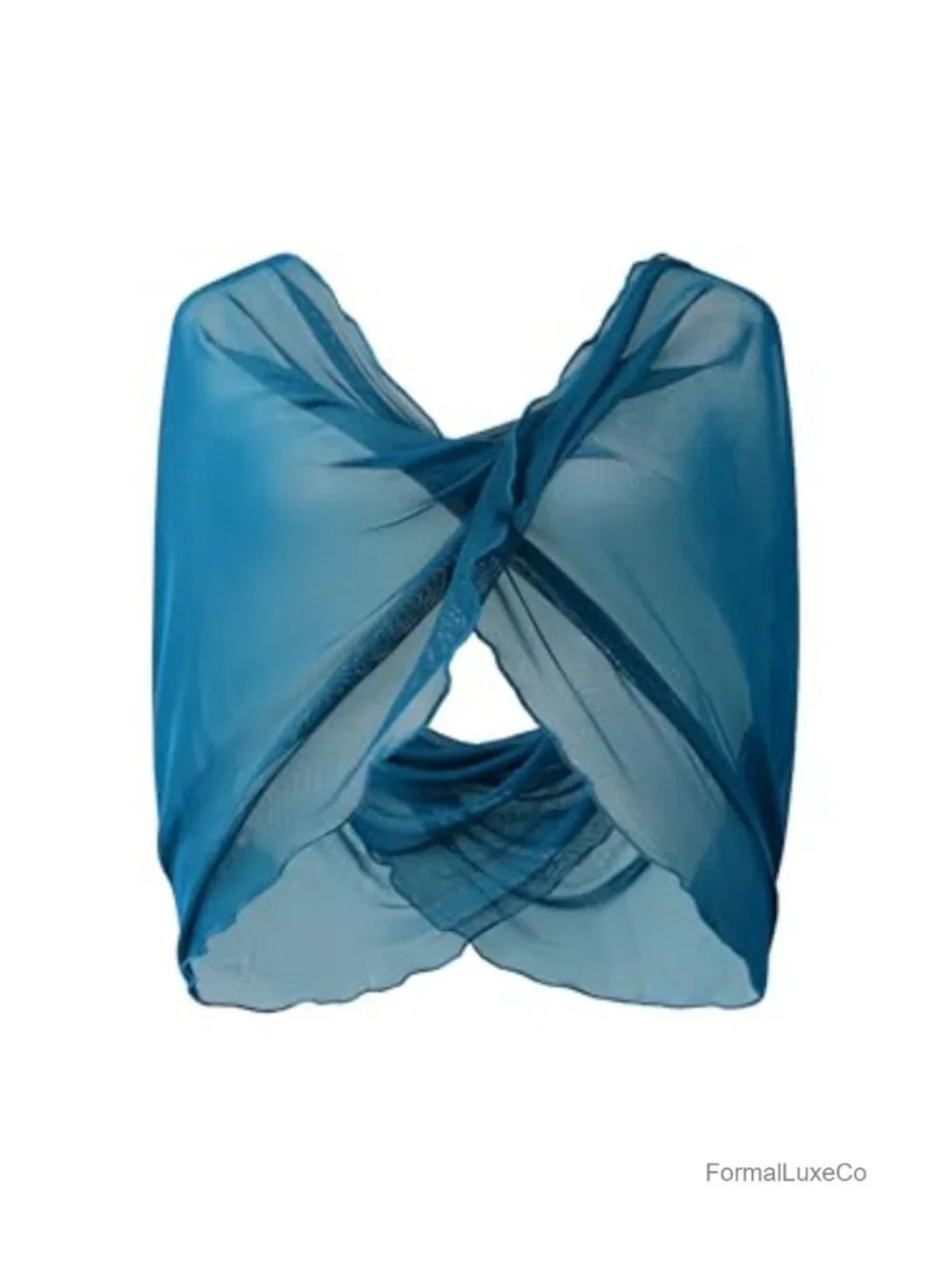 Sheer Chiffon Wrap Shawl for Evening Dresses & Weddings